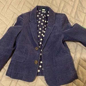 Corduroy Navy Blazer green patches on elbows star lining